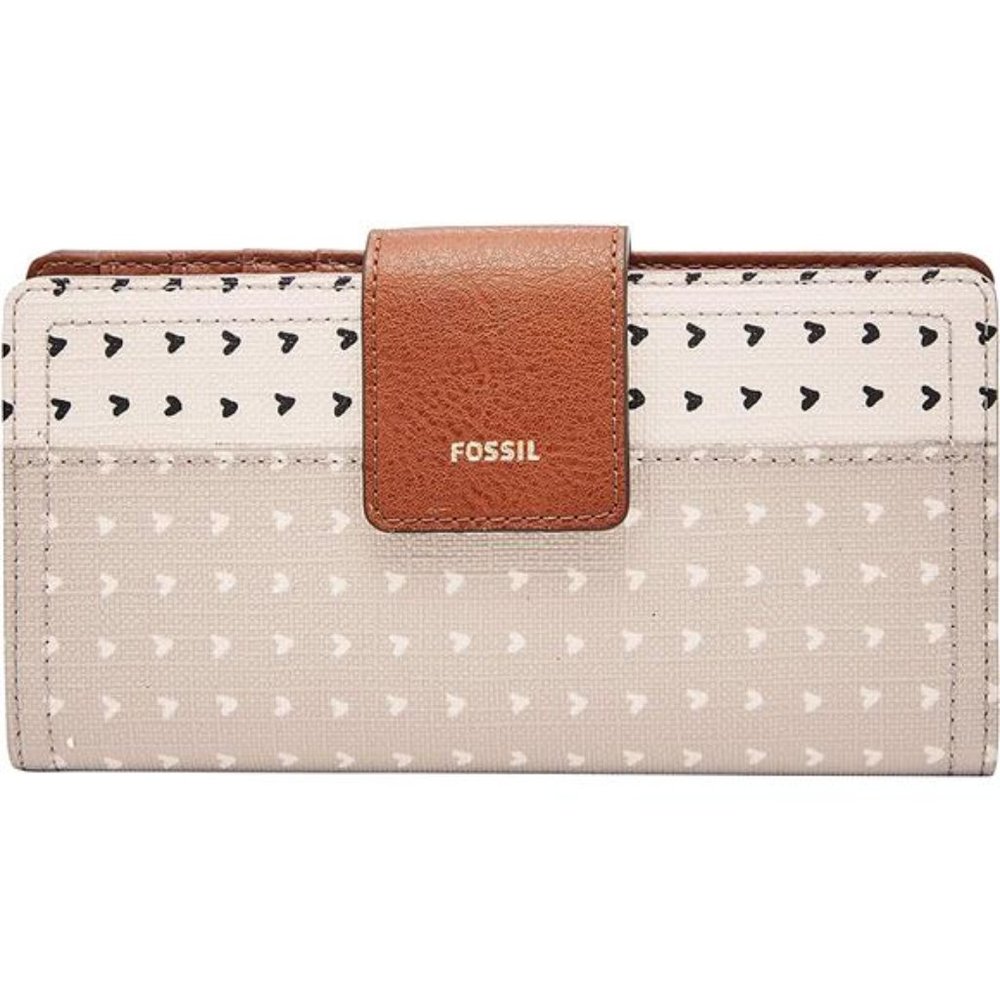 Fossil Women's Logan Leather RFID-Blocking Tab Clutch Wallet